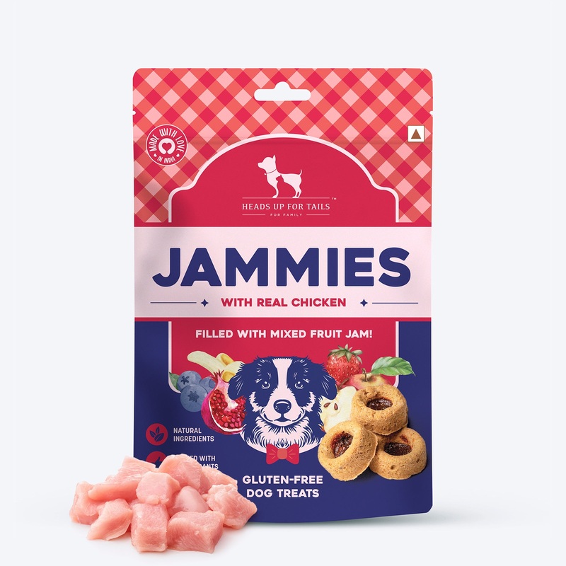 HUFT Jammies – Chicken Filled With Mixed Fruit Jam Dog Treats – 100 g