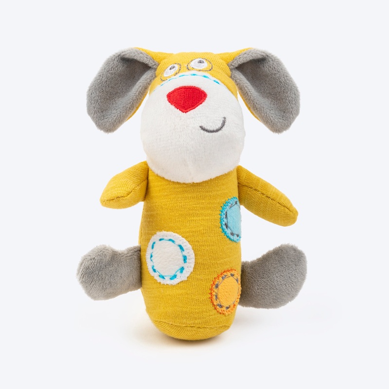 HUFT Miss Mini Rattle Plush Toy for Puppies & Small Dogs- Multicolor