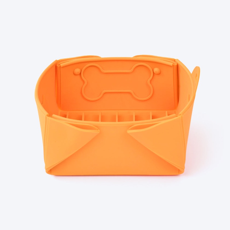 HUFT Silicone Collapsible Bowl For Dogs & Cats – Orange