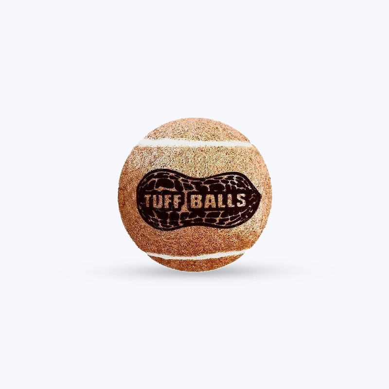 Petsport Tuff Balls Junior Dog Toy – Peanut Butter (Pack Of 2)