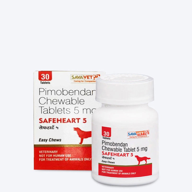 Savavet Safeheart 5 Pimobendane Chewable Tablets For Dog – 5 mg – 30 Tablets