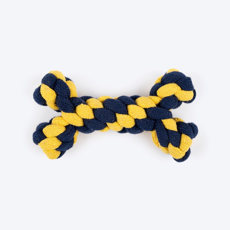 TLC Tug-A-Bone Rope Toy For Dog – Blue & Yellow
