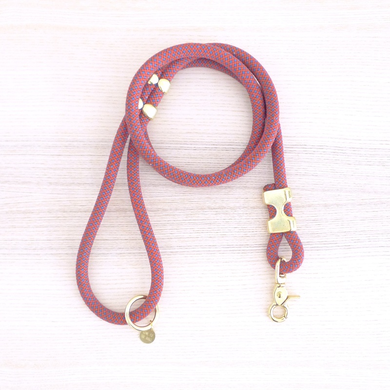 Fuji Rope Leash – Rose|Rose|Small: 4.5 Feet|Large: 6 Feet|Custom Length