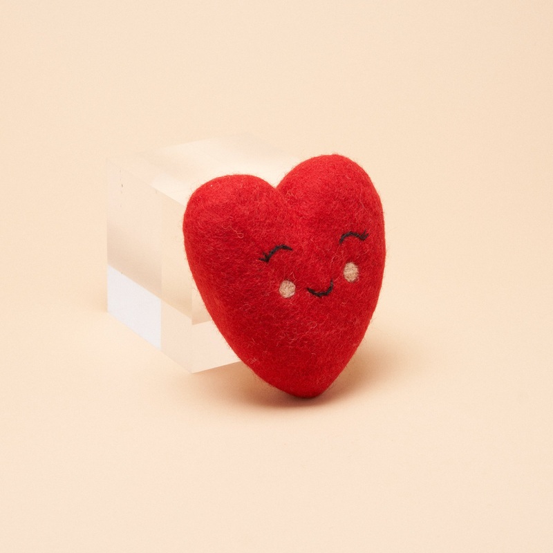 Handrolled Heart Toy|Red