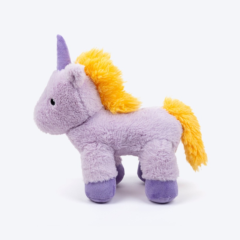 HUFT Floofycorn Squeaky Cuddle Plush Toy For Dog – Light Purple