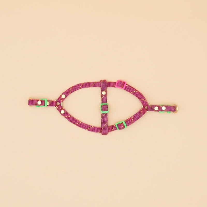 Marley Flat Rope Harness – Pink