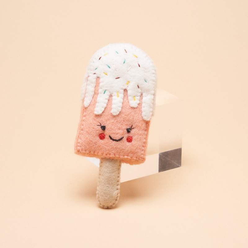 Peach Popsicle Squeaker Toy|Peach Cream with Vanilla Sauce