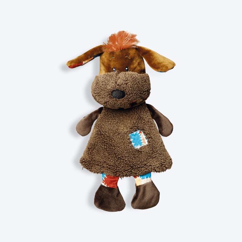 Trixie Dog Shape With Sound Plush Toy For Dog – Brown – 28 cm