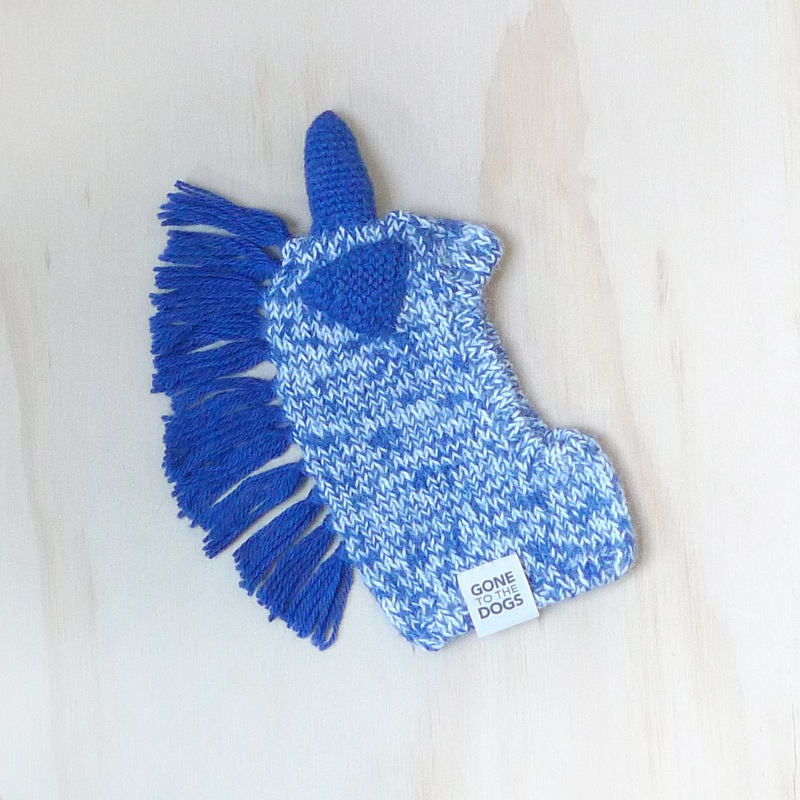 Unicorn Sweater Hood –  Colorblock Blue