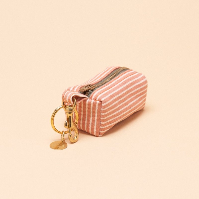 Riley Waste Bag Holder – Peach Stripe
