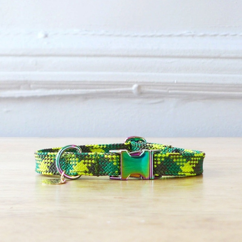 Saimin Flat Rope Collar – Green