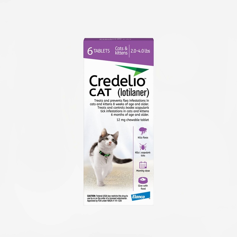Credelio CAT – 6 months (Rx)|2-4 lbs|4.1-17 lbs|6 mo.