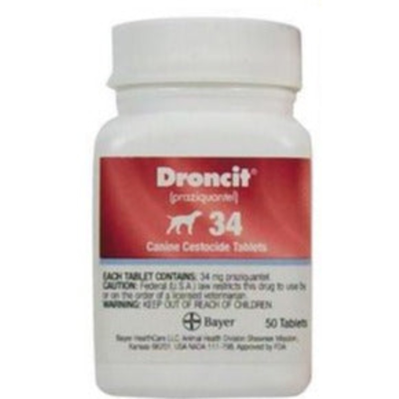 Droncit Canine Tablets (Rx)|34 mg|1 Tablet|5 Tablets