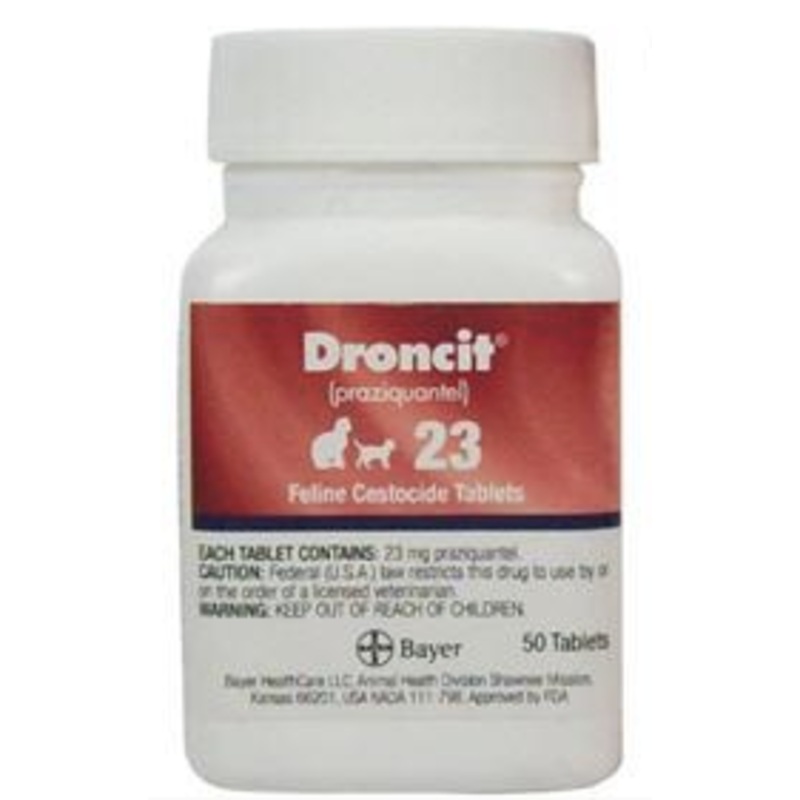 Droncit Feline Tablets (Rx)|23 mg|1 Tablet|2 Tablets|5 Tablets