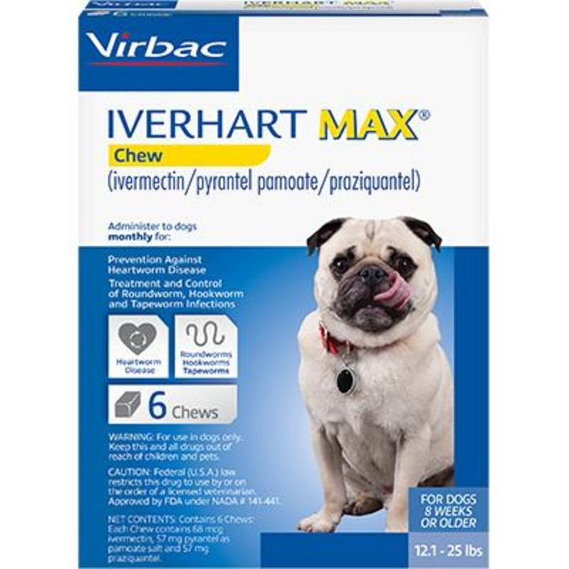 Iverhart Max Chew (Rx)|12.1-25 lbs|50.1-100 lbs|25.1-50 lbs|6-12 lbs|6 Pack