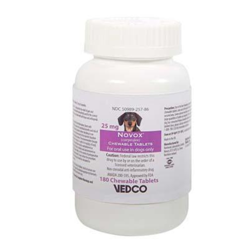 Novox Chewable Tablets (Rx)|25 mg|75 mg|100 mg|30 Count|60 Count|180 Count