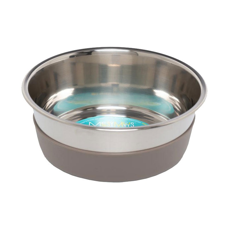 Messy Mutts Stainless Steel Bowl with Non-Slip Removable Silicone Base