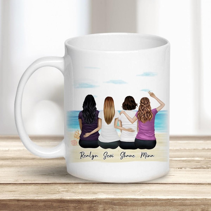 Beach Sand Personalized Best Friend Sister Coffee Mug