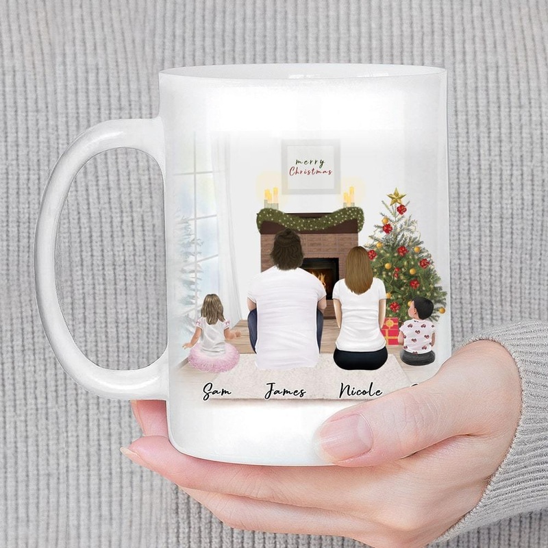 Christmas Scene Personalized Family Coffee Mug