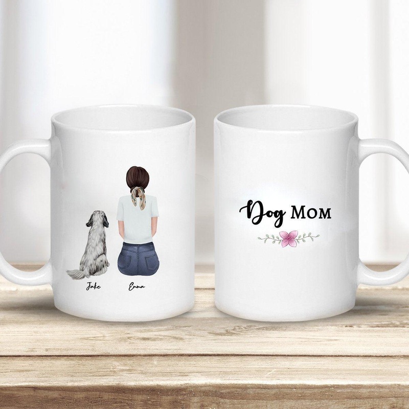 Custom Printed Dog Mom Coffee Mug