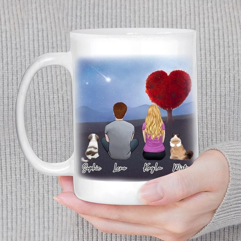 Heart Tree Personalized Pet & Owner Coffee Mug