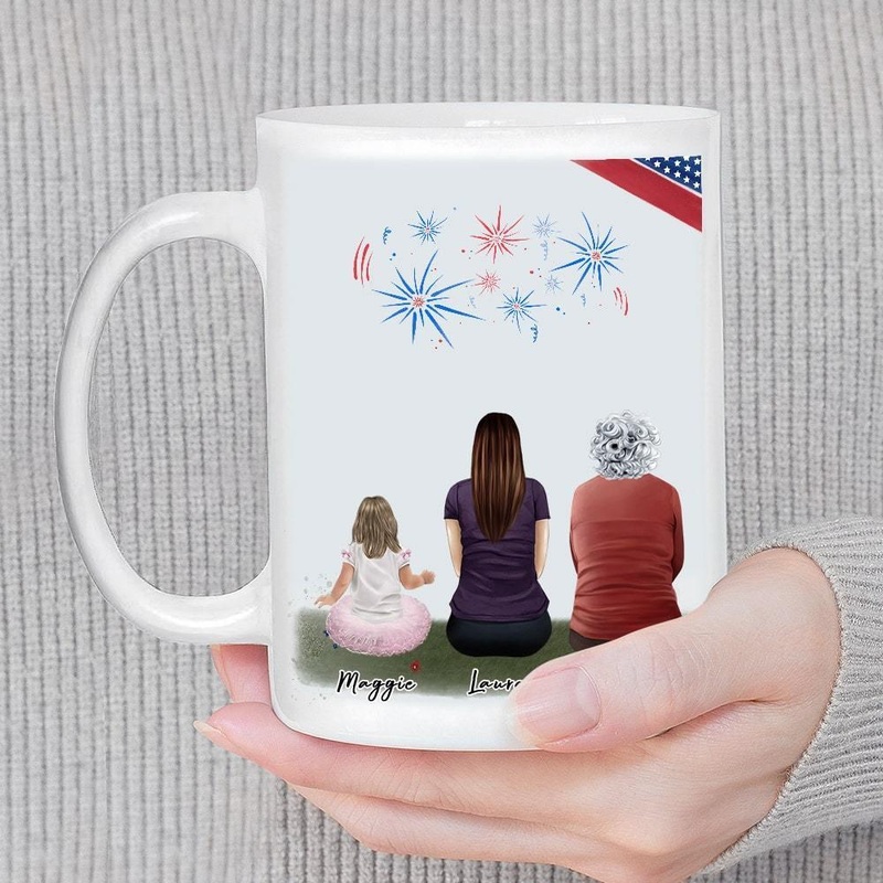 July 4th Personalized Family Coffee Mug