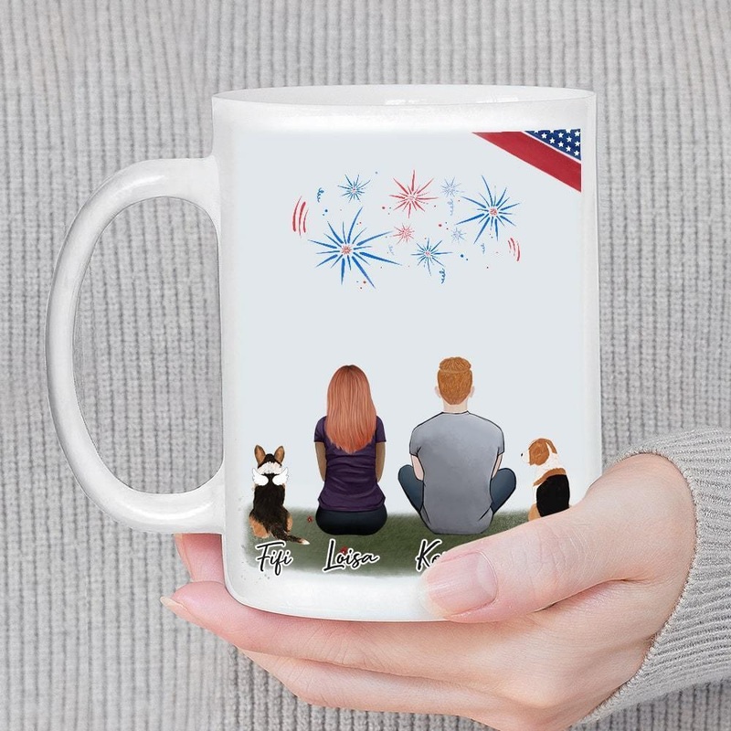 July 4th Personalized Pet & Owner Coffee Mug