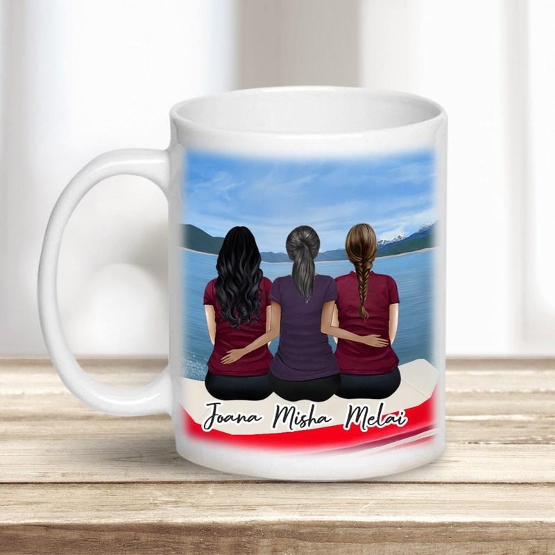 On A Boat Personalized Best Friend Sister Coffee Mug