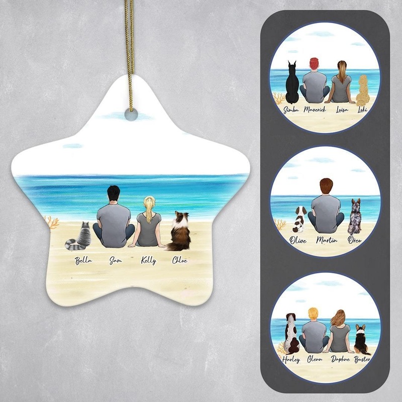 Beach Sand Star Ornament – Personalized Pet & Owner