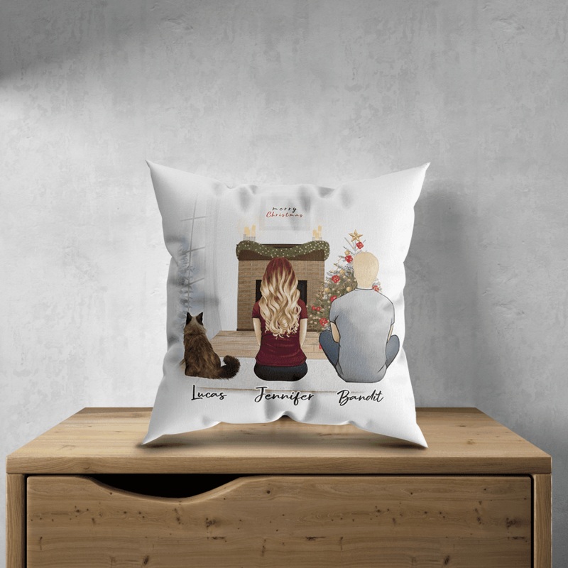 Christmas Scene Personalized Pet & Owner Pillow