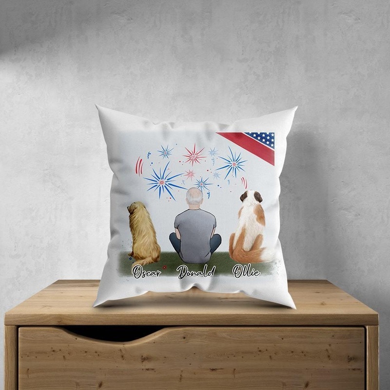 July 4th Personalized Pet & Owner Pillow