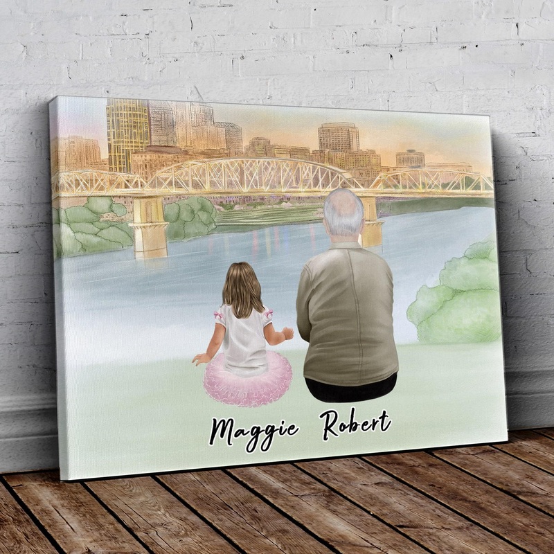 Nashville Personalized Family Wrapped Canvas