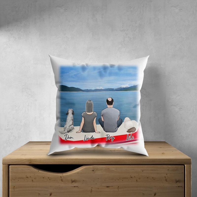 On A Boat Personalized Pet & Owner Pillow