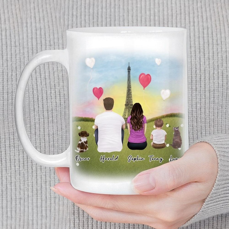 Paris Personalized Family Coffee Mug