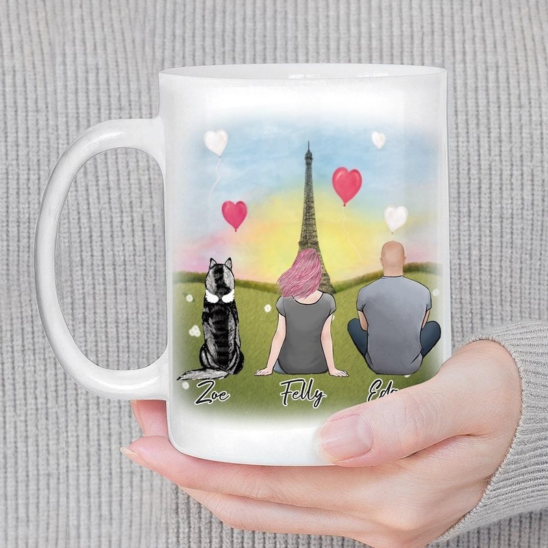 Paris Personalized Pet & Owner Coffee Mug