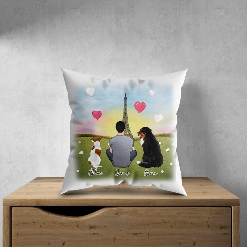 Paris Personalized Pet & Owner Pillow