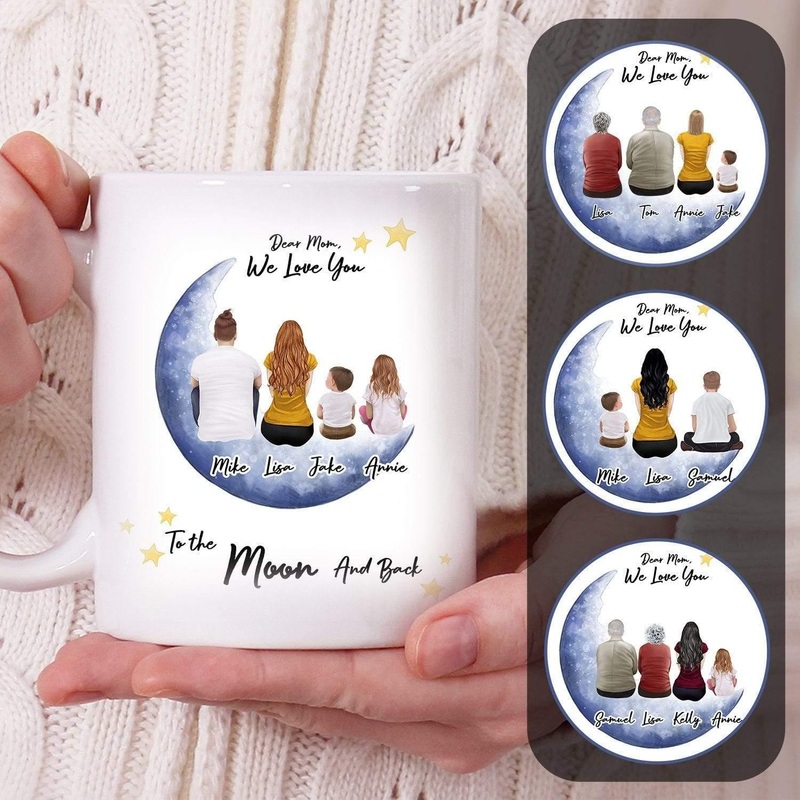 Personalized To The Moon And Back Coffee Mug
