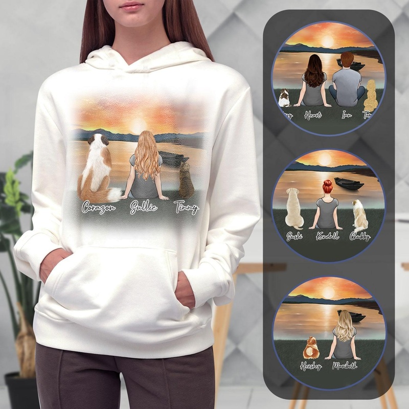 Sunset Personalized Pet & Owner Hoodies