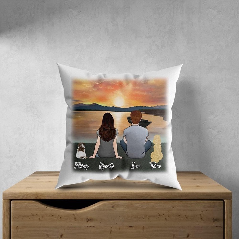 Sunset Personalized Pet & Owner Pillow