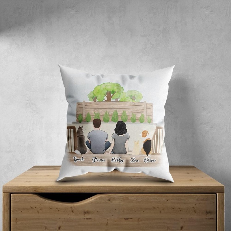 The Backyard Personalized Pet & Owner Pillow