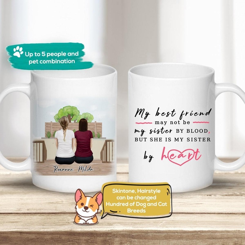 The Backyard Personalized Sister Best Friend Coffee Mug