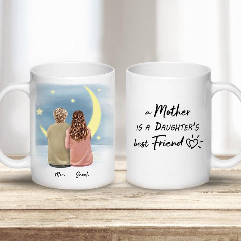 The Moon Personalized Mothers Day Coffee Mug