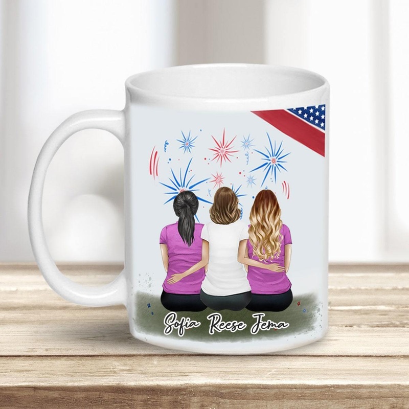 USA Personalized Best Friend Coffee Sister Mug