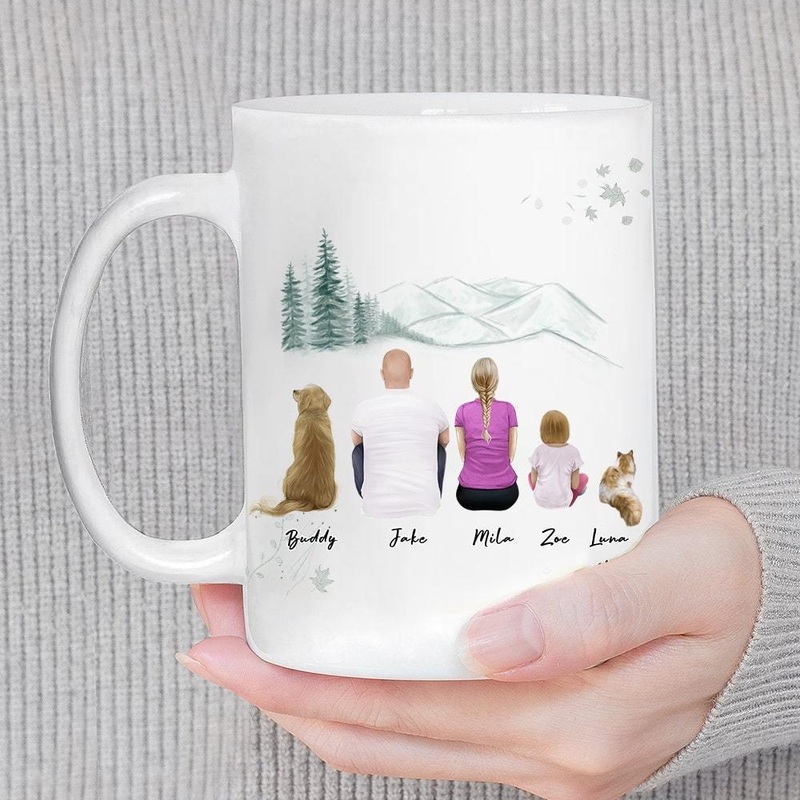 White Mountains Personalized Family Coffee Mug