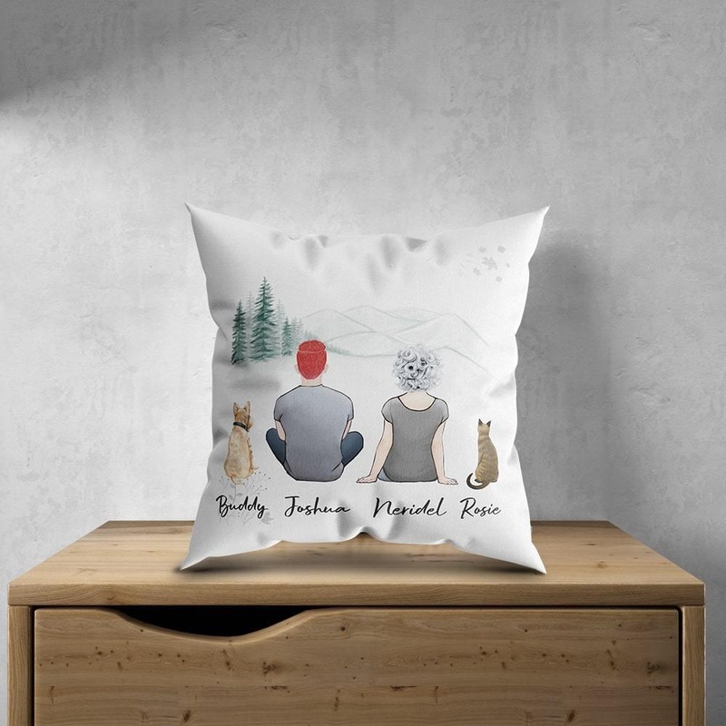 White Mountains Personalized Pet & Owner Pillow