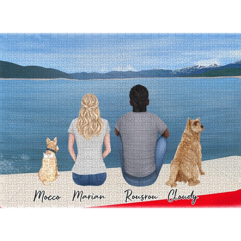 On A Boat Personalized Pet & Owner Puzzle