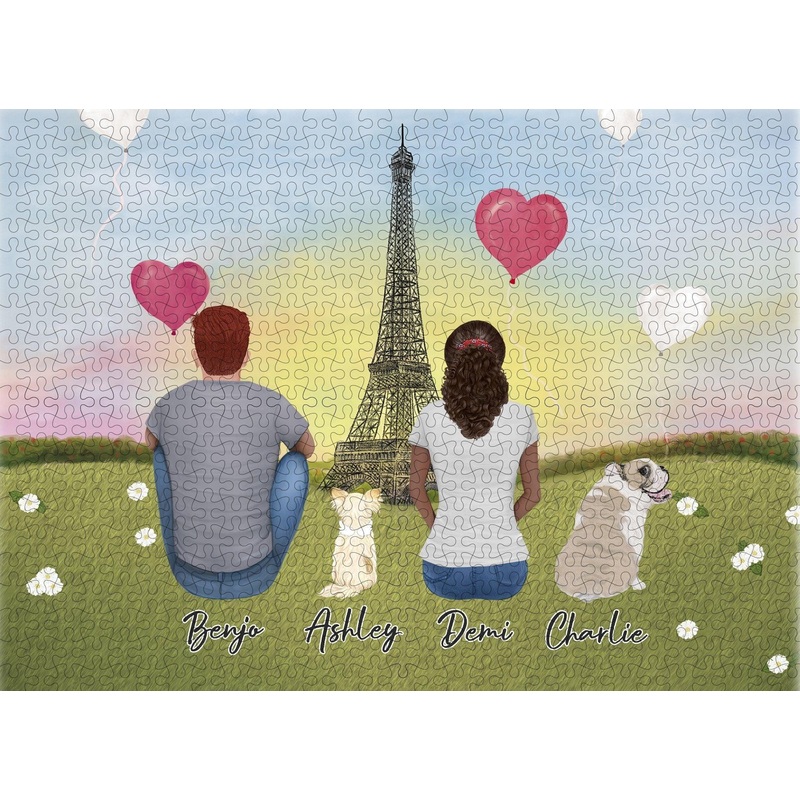 Paris Personalized Pet & Owner Puzzle