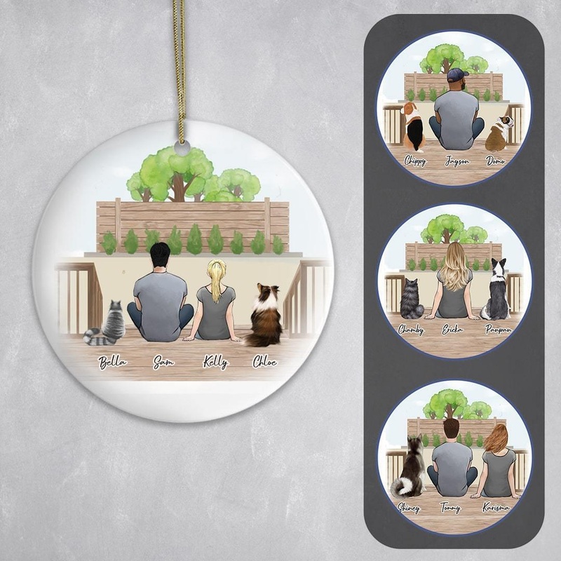 Personalized Pet & Owner Backyard Ornament Circle