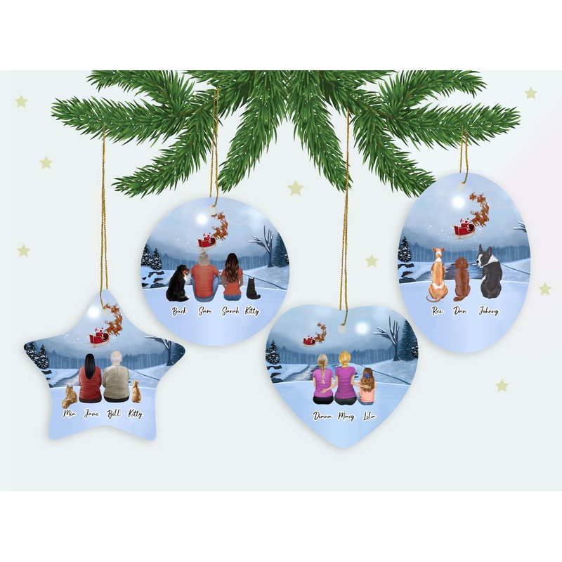 Santa Claus Heart Ornament – Pet & Owner Personalized