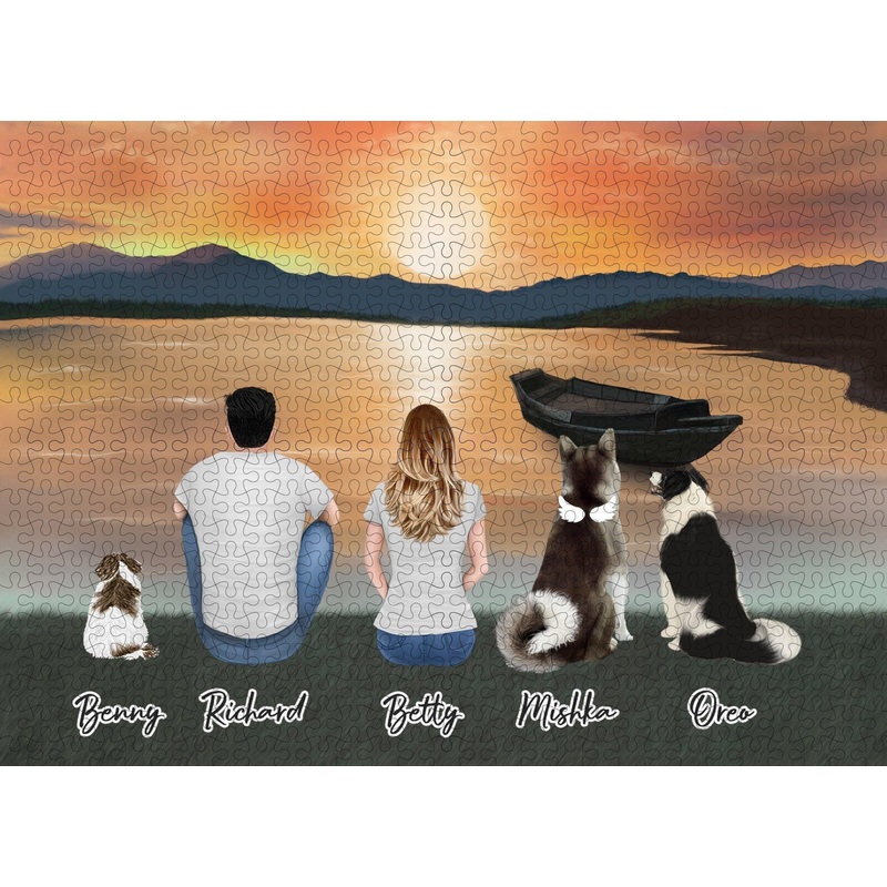 Sunset Personalized Pet & Owner Puzzle